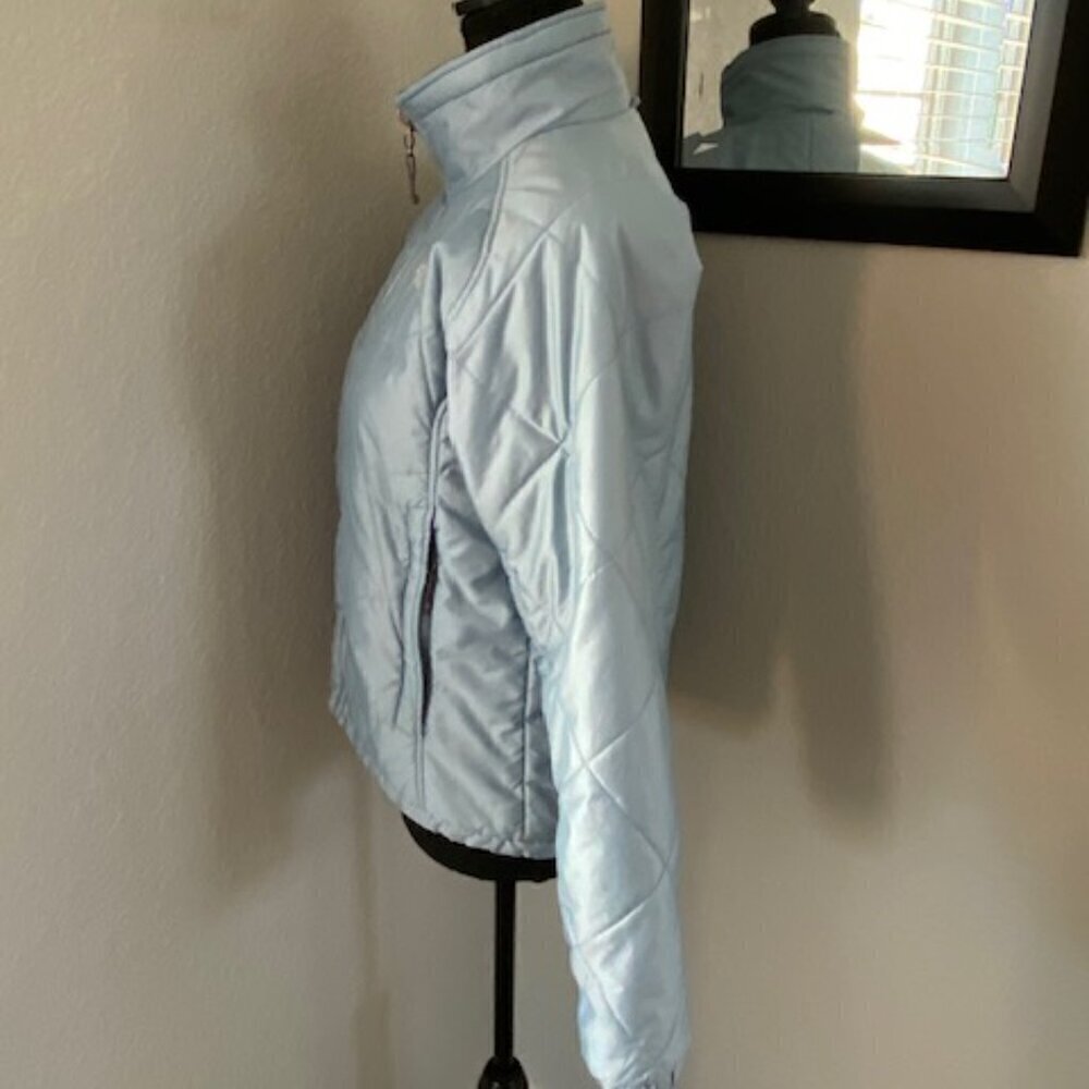 NORTH FACE Quilted Puffer Jacket Coat Light Blue Small - Picture 4 of 16